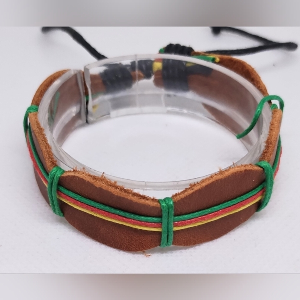Men's Bracelet Leather Layered Brown New‎ f35
